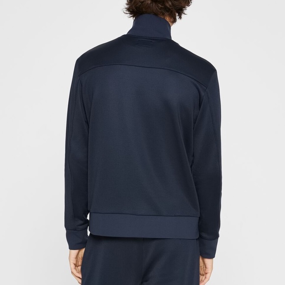 Tech Terry Mock Quarter-Zip Shirt - New With Tags - NEVER WORN - Blue - Picture 2 of 5